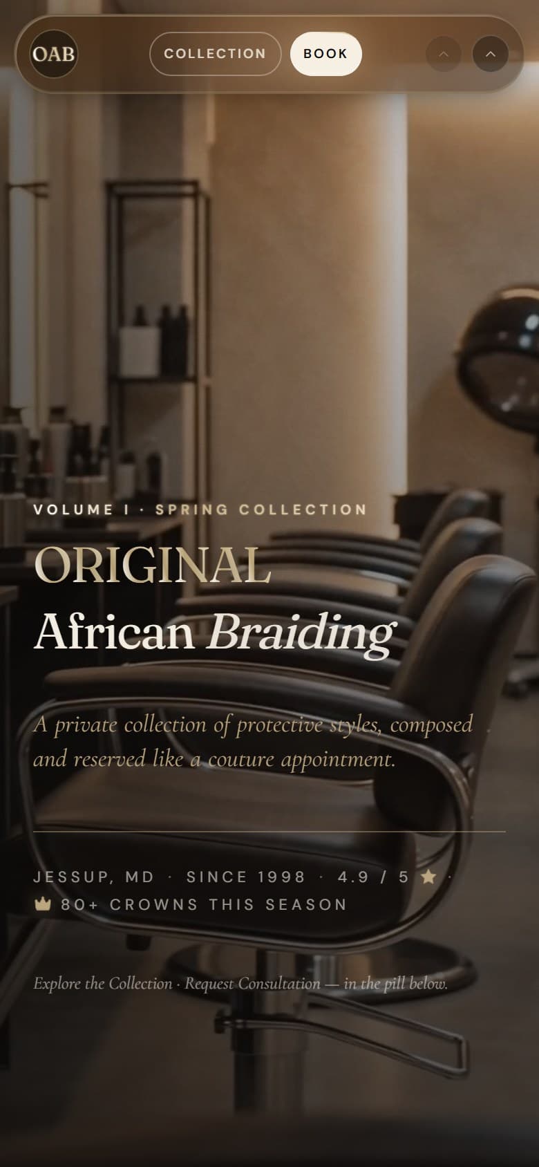 Original African Braiding Entry on mobile