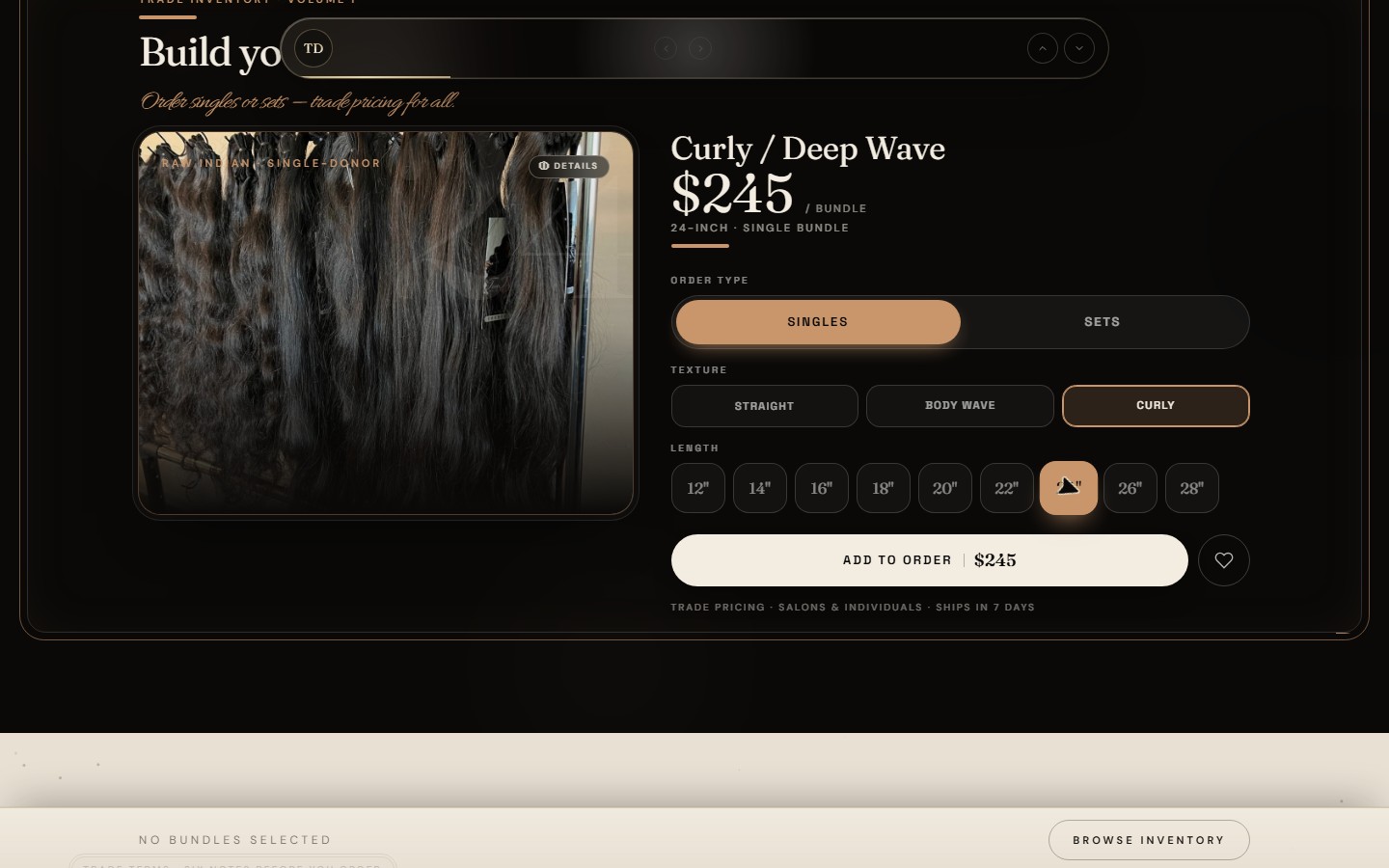 Hair Commerce Build proof preview